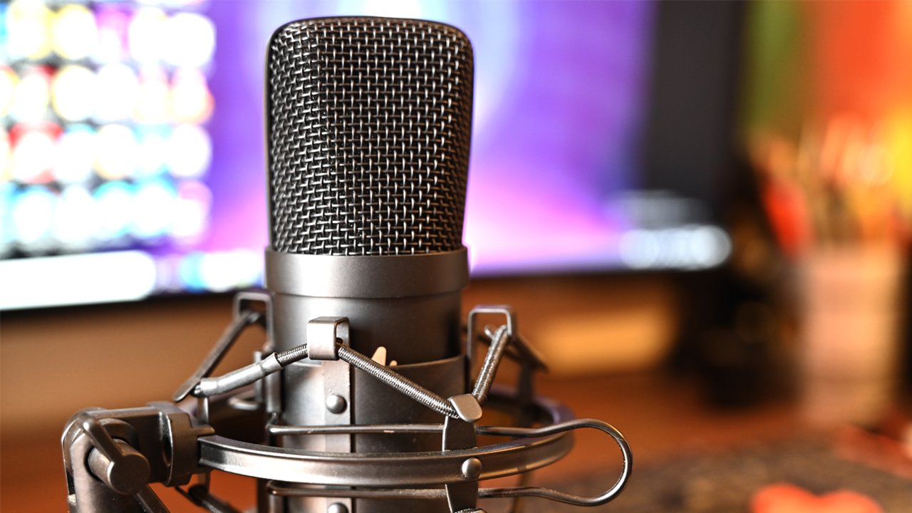 Microfone com condensador