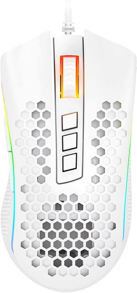 Mouse Gamer Redragon Storm Elite RGB Lunar White M988W-RGB