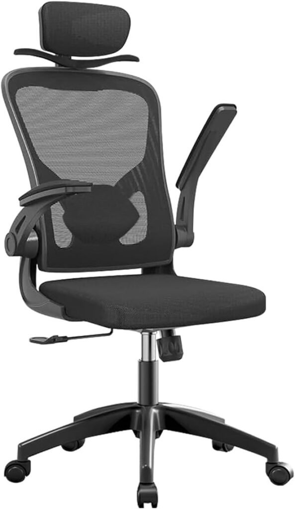 Cadeira de escritório ergonômica com estofado de mesh